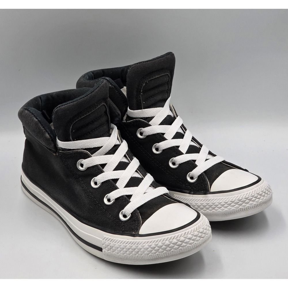 Converse Women's Chuck Taylor All Star Brookline Mid Sneakers Black White Size 7